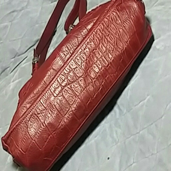 B Makowsky Genuine Leather Red Bag - Picture 3 of 6